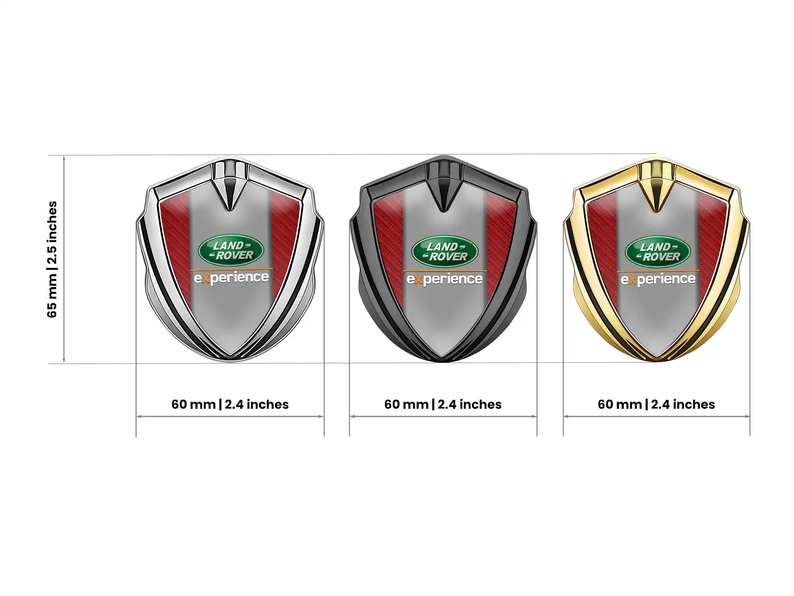 Land Rover Metallico Emblema Badge Disegno Forza Personalizzabile